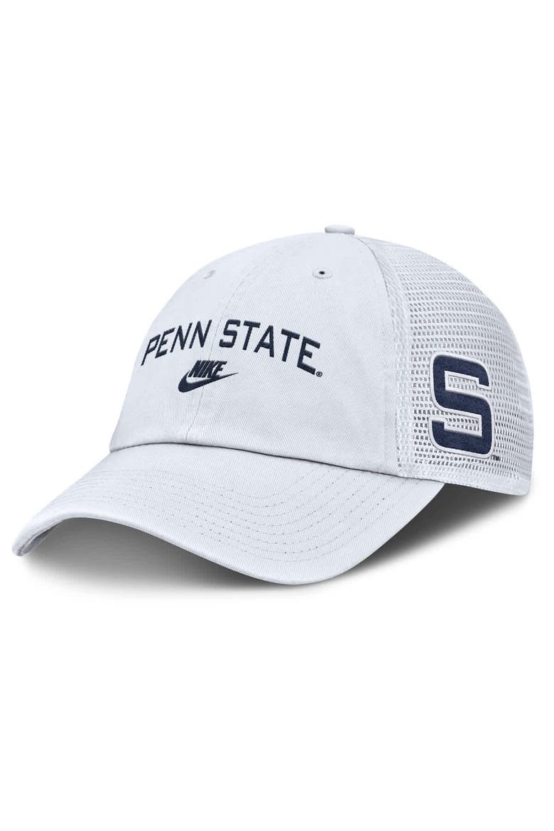 Men's Nike White Penn State Nittany Lions Club Legacy Adjustable Trucker Hat, Main, color, White