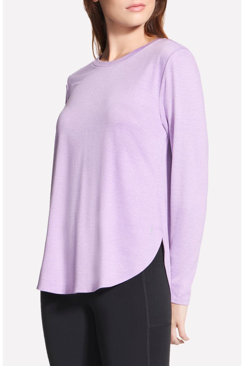 Godri Swift Stripe Long Sleeve Tee, Alternate, color, PURPLE-WHITE