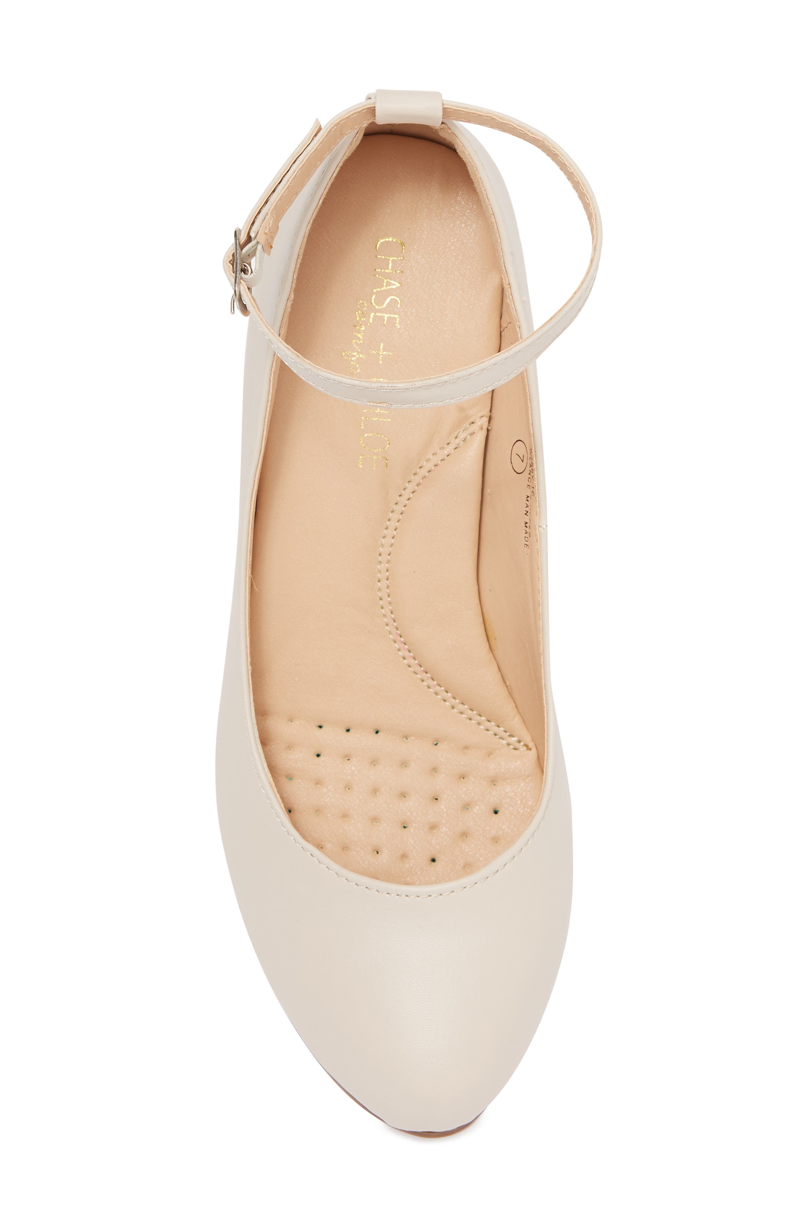 CHASE AND CHLOE Chase & Chloe Ankle Strap Wedge Pump, Alternate, color, 