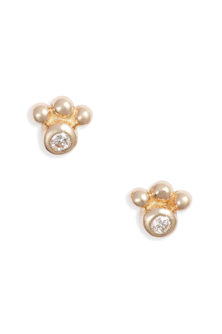 Phanie Dew Drop Diamond Stud Earrings, Main, color, CLEAR