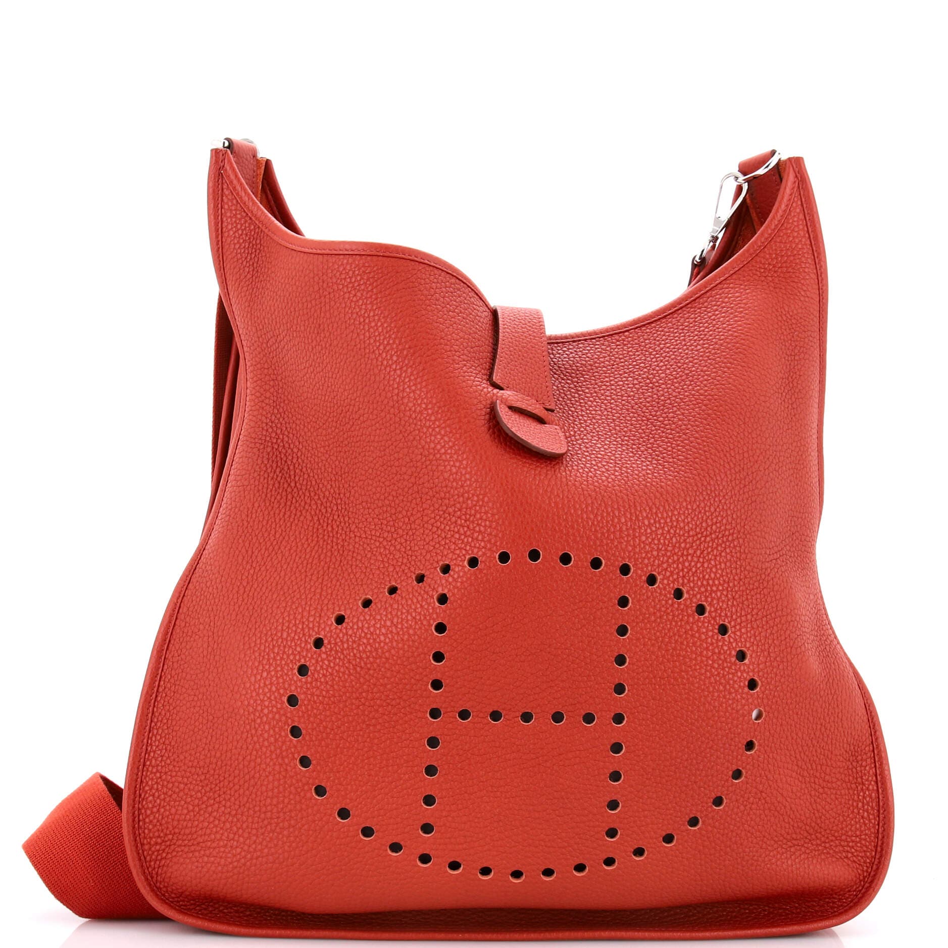 Pre-Owned Hermes Evelyne Bag Gen III Clemence TGM, Main, color, Cuivre