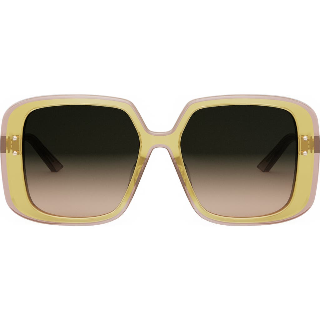 Dior Full Frame Sunglasses In Yellow