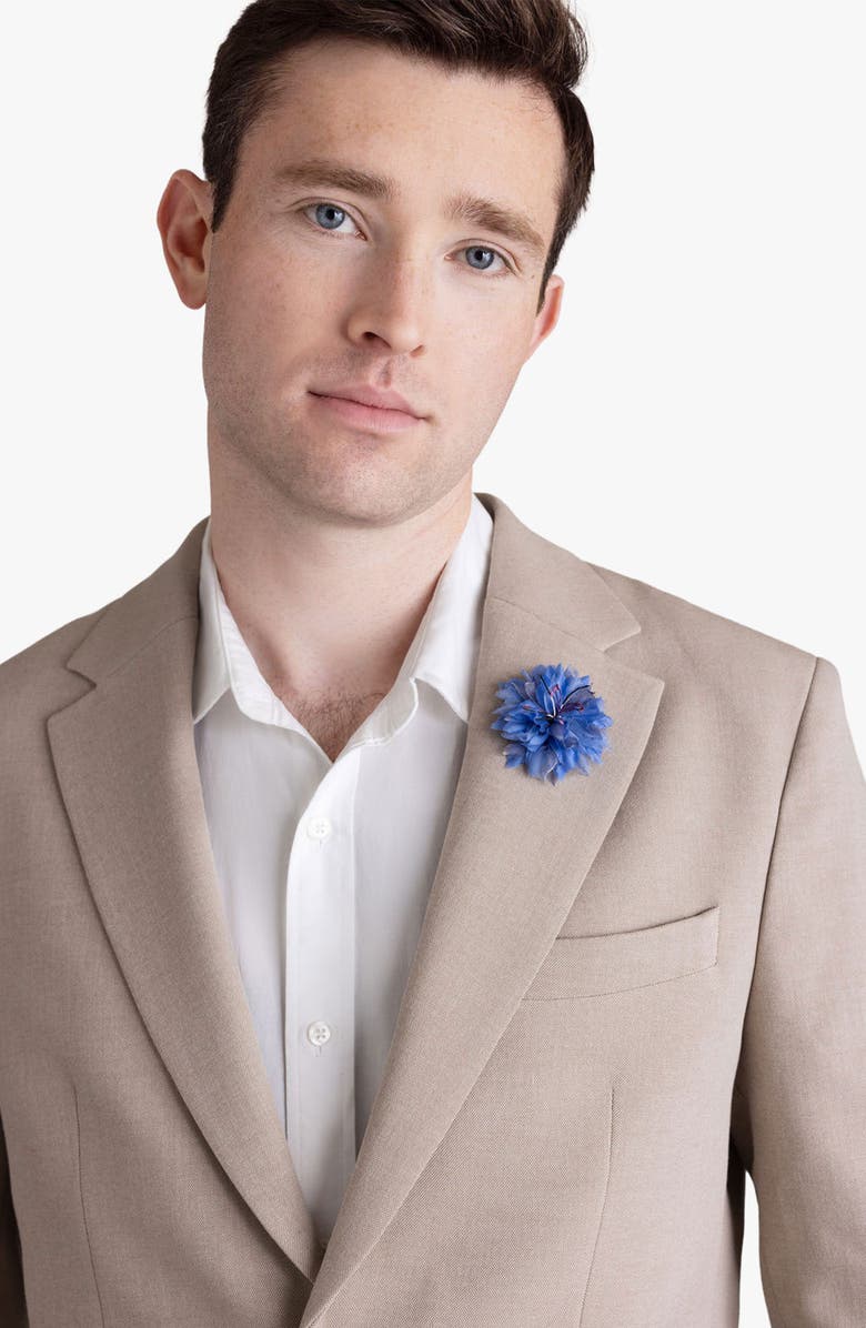 Helena Simon The Blue Cornflower Floral Brooch, Alternate, color, Blue