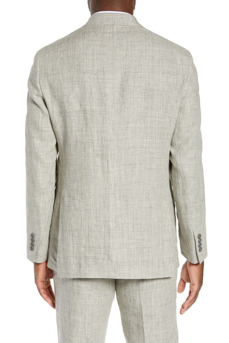 Mélange Linen Blazer, Alternate, color, LIGHT GREY