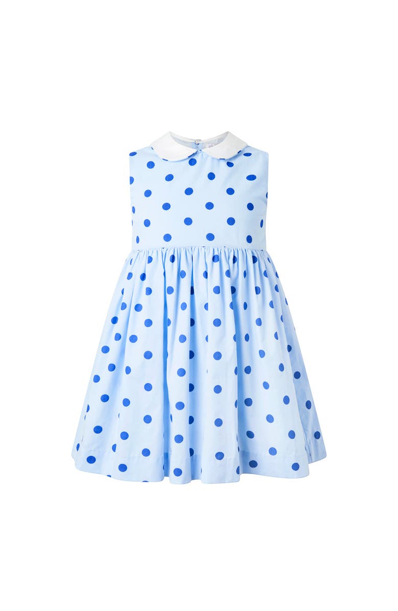 Rachel Riley Dot Peter Pan Collar Dress, Main, color, 