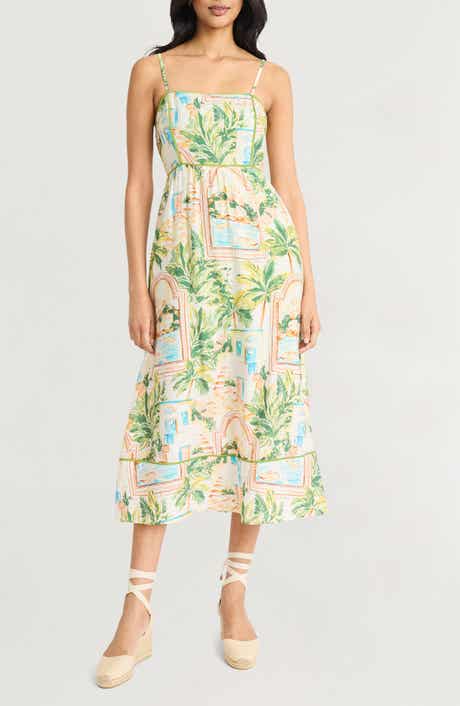 The Good Journey Contrast Piping Midi Sundress