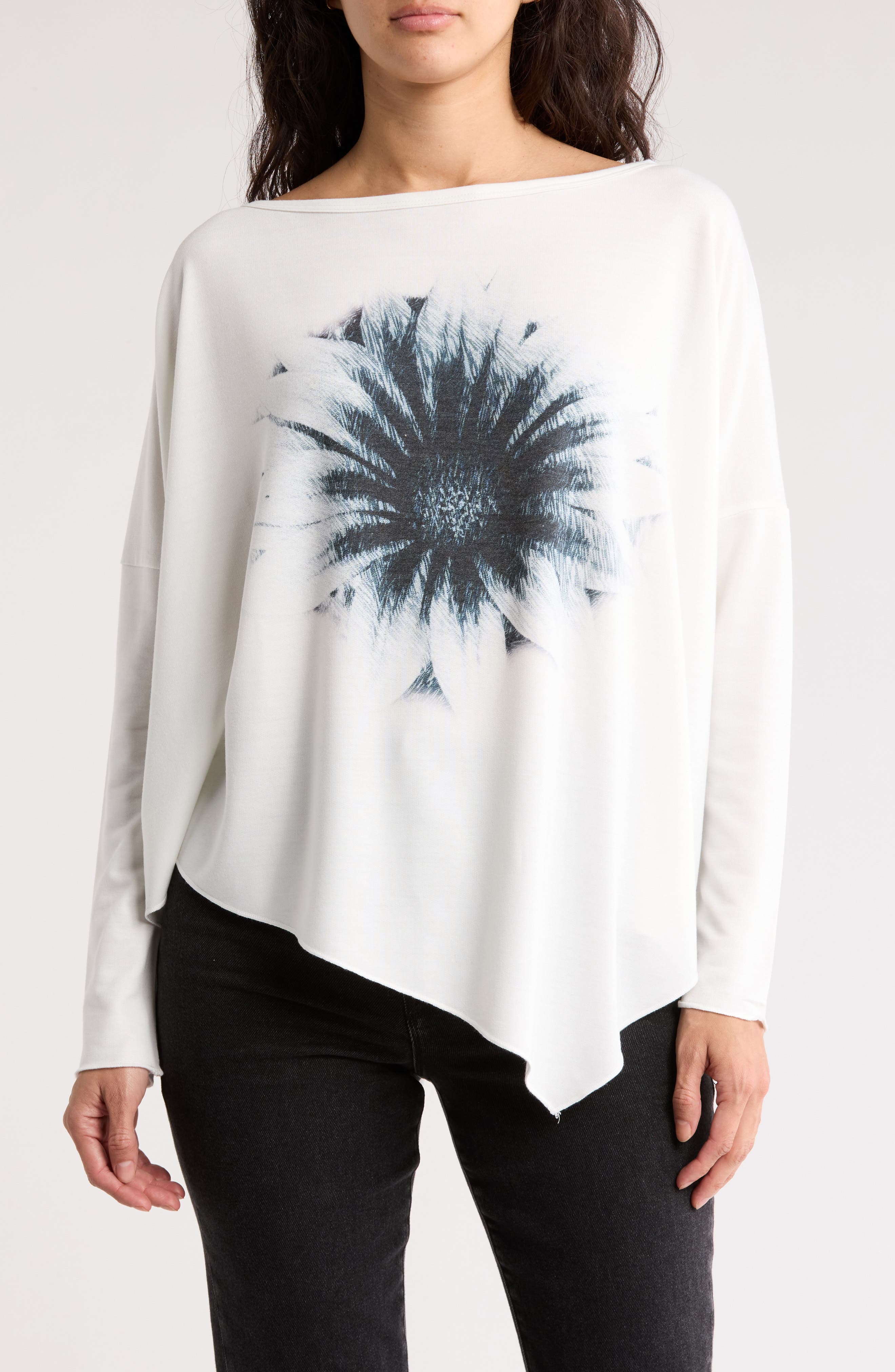 Asymmetric Dolman Sleeve Sweater - image 5