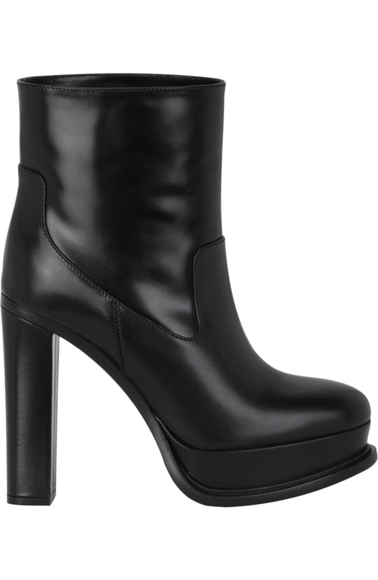 McQueen Leather Ankle Bootie, Alternate, color, Black