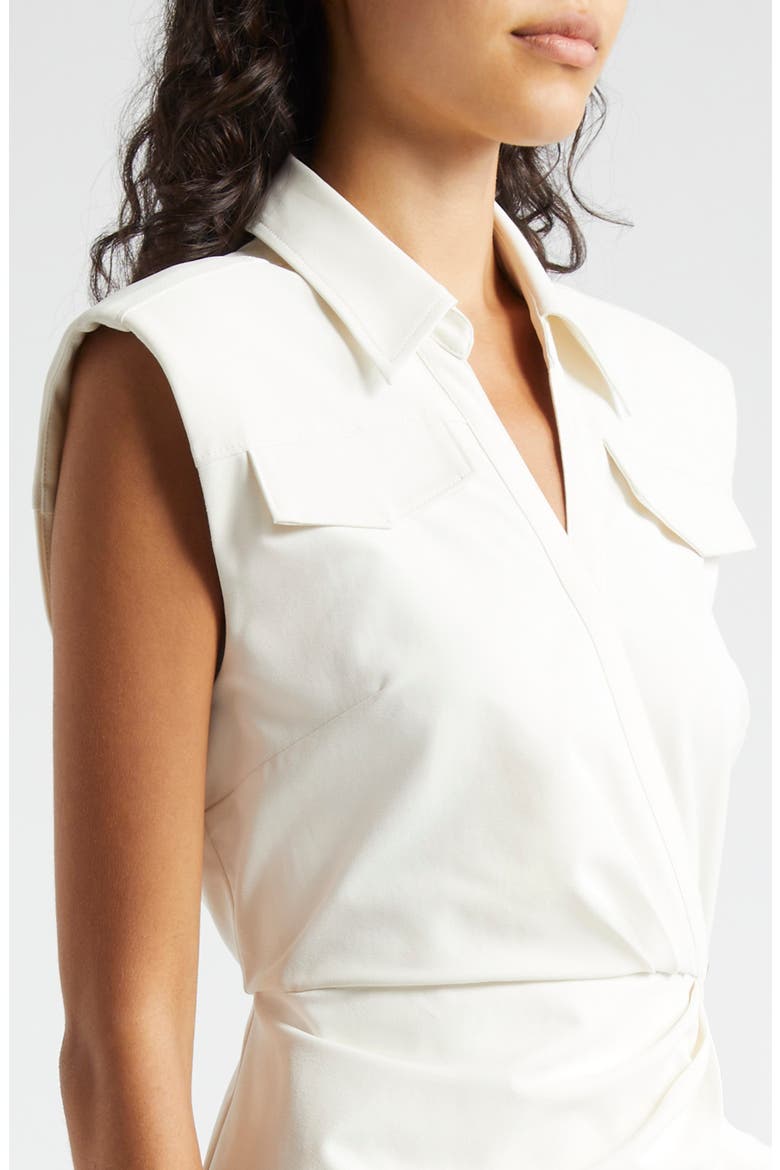 Zenni Ruffle Sleeveless Wrap Dress, Alternate, color, IVORY