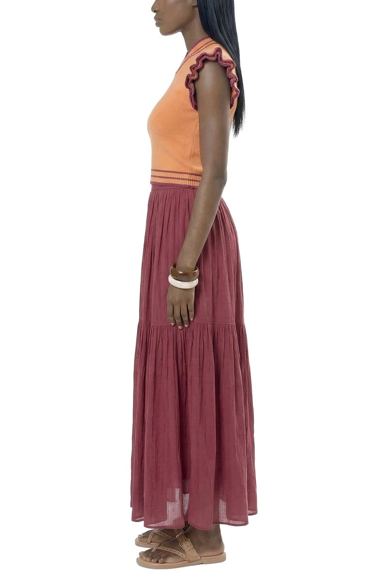 AREA STARS Pia Pintuck Skirt, Alternate, color, Berry