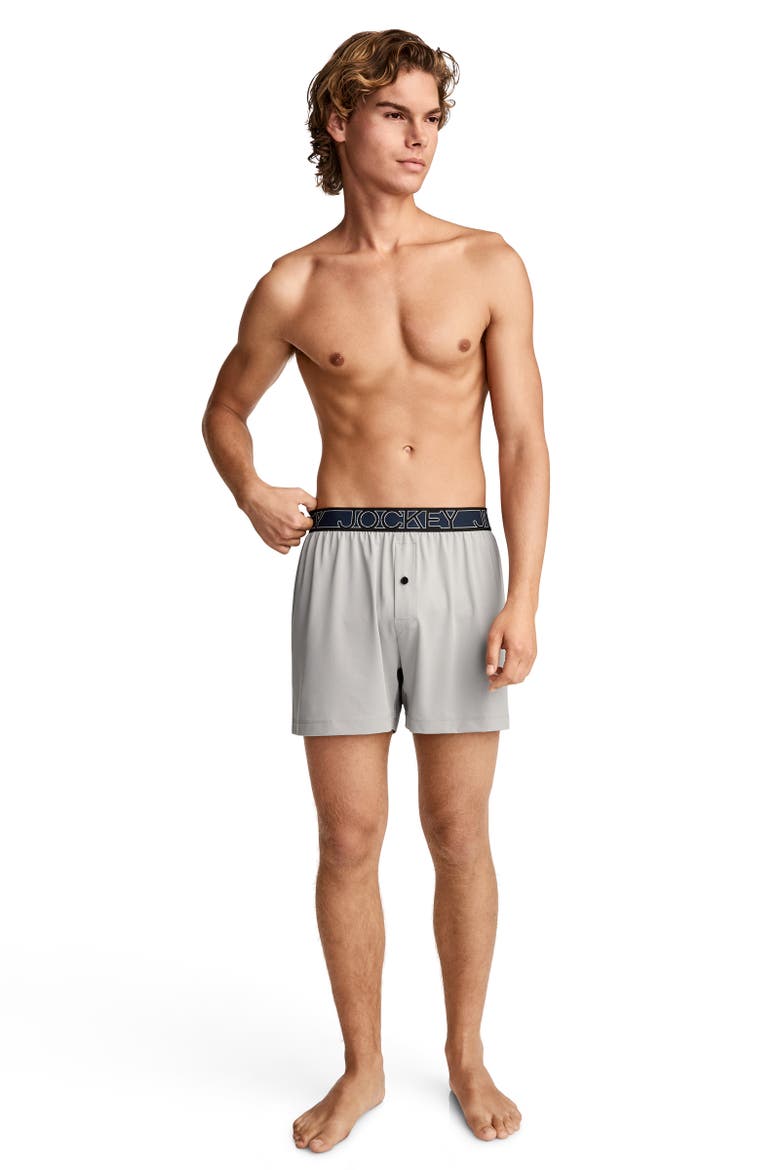 Men's Active Microfiber 4.5" Boxer, Alternate, color, Quartz Grey