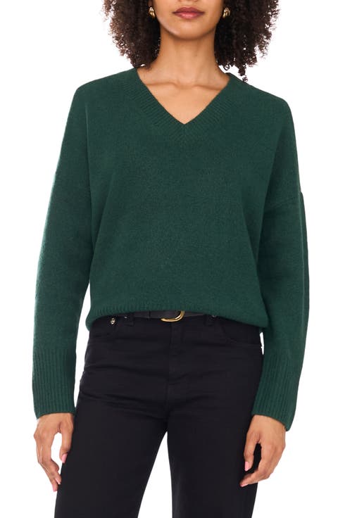 Contrast High-Low Sweater (Regular & Petite)