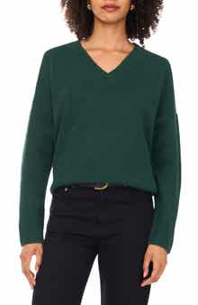 Vince Camuto Contrast High-Low Sweater