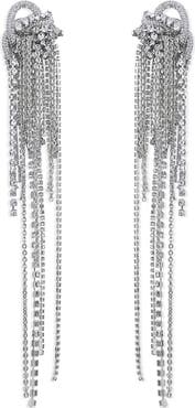 Area Long Messy Chain Drop Earrings