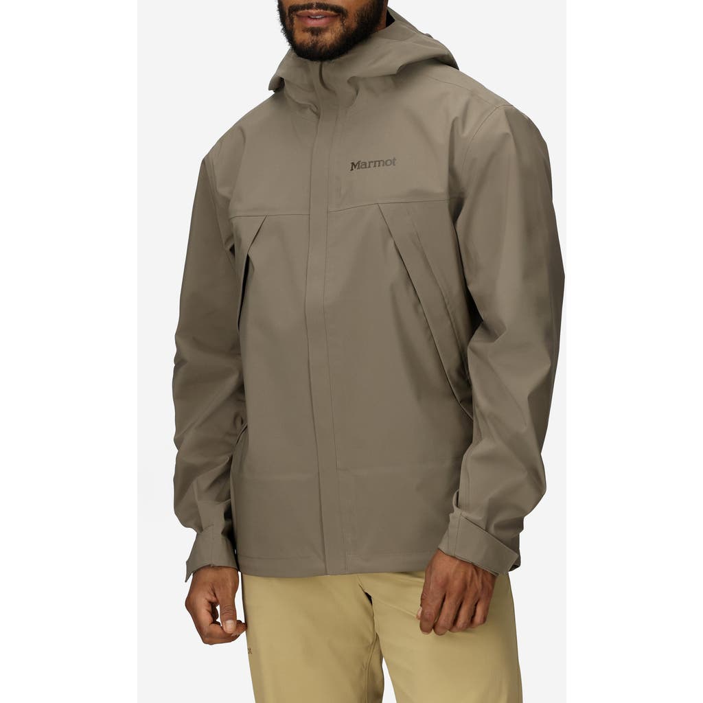 Marmot Precip® Eco Pro Waterproof Hooded Jacket In Gray