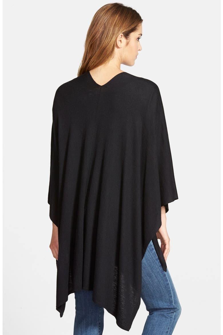 Knit Cape, Alternate, color, BLACK