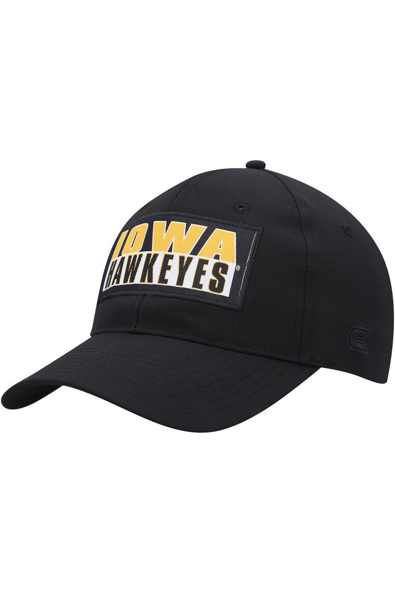 Men's Colosseum  Black Iowa Hawkeyes Positraction Snapback Hat, Main, color, Black