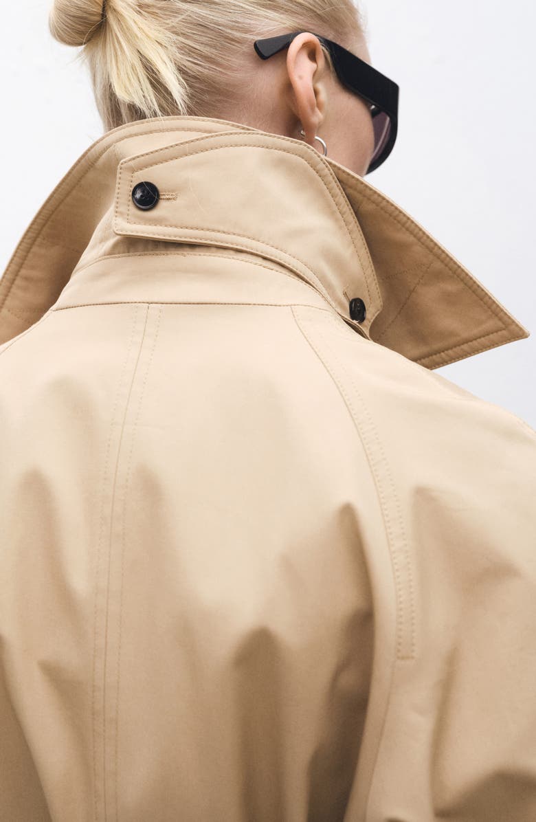 MANGO Oversize Long Cotton Trench Coat, Alternate, color, 