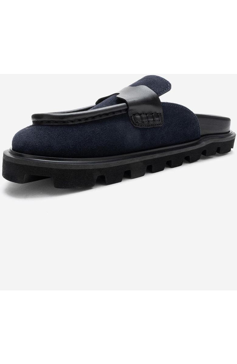 Forever & Always Shoes Vela Leather Slipper, Alternate, color, Navy Suede