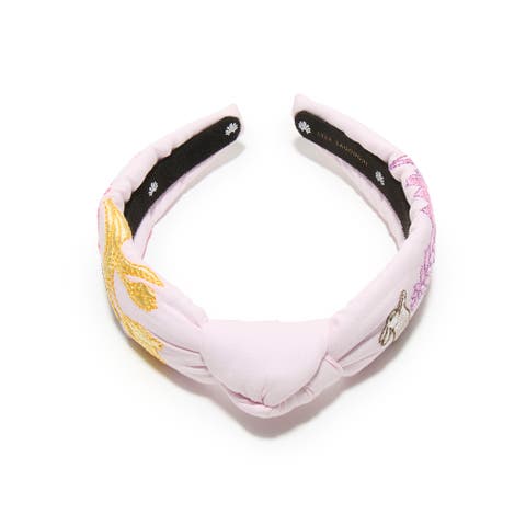 Kids Knotted Easter Bunnies Embroidered Headband