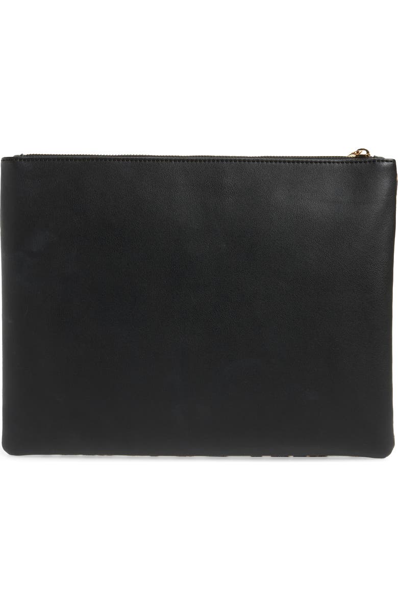 Mali + Lili Molly Leopard Print Vegan Leather Clutch, Alternate, color,