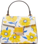 Kate Spade New York katy sunshine floral textured leather top handle bag