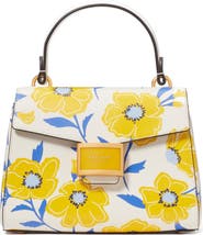 Kate Spade New York katy sunshine floral textured leather top handle bag