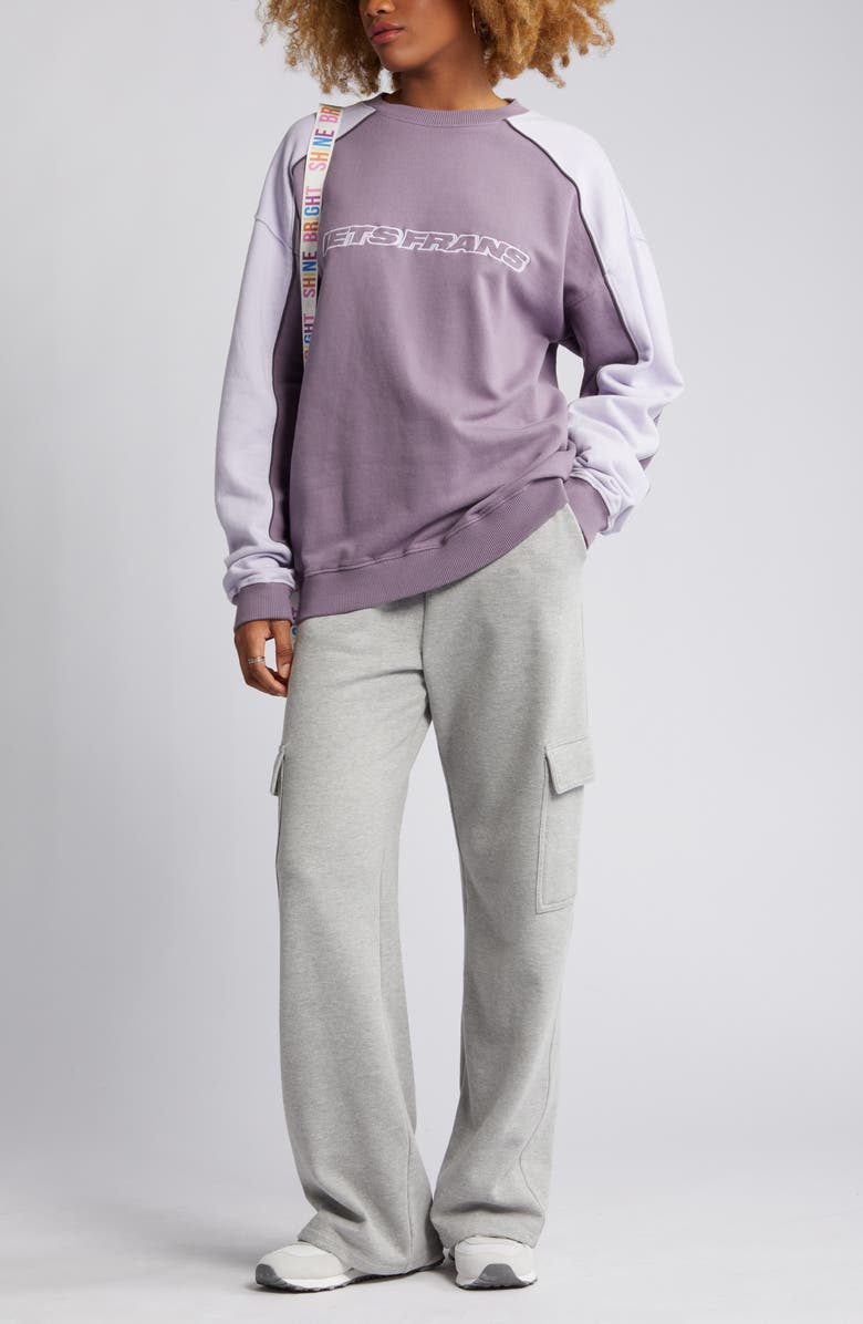 Iets Frans Panel Cotton Sweatshirt, Main, color, 