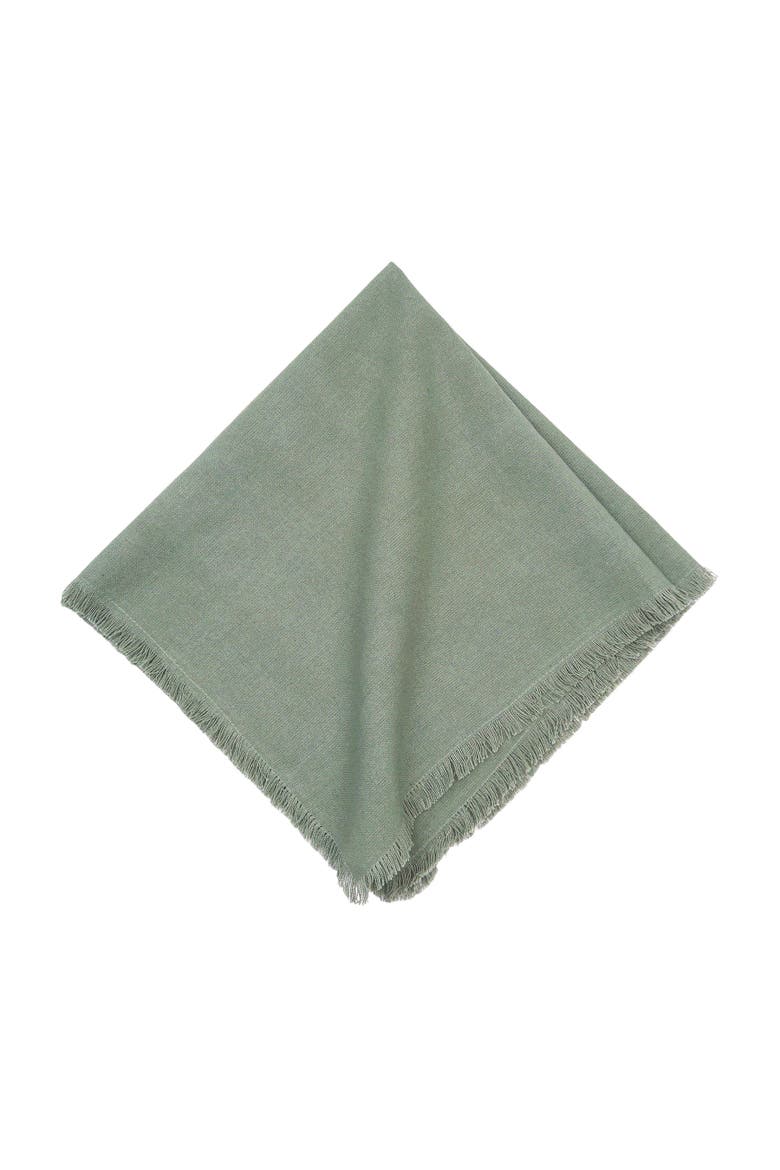 Frayed Aspen Napkin Set of 6, Alternate, color, Green