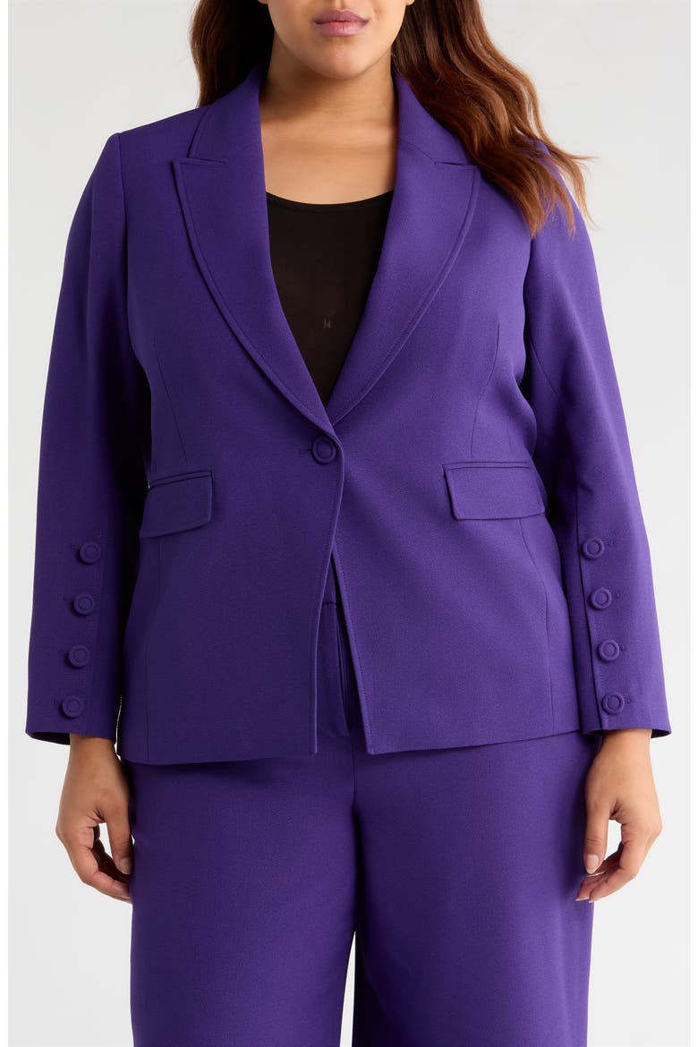 One-Button Blazer, Alternate, color, REGAL PURPLE