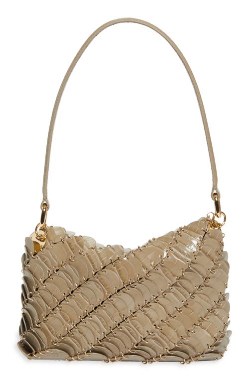 Rabanne Paco Croc Embossed Leather Shoulder Bag