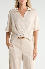 Theory Twist High-Low Top