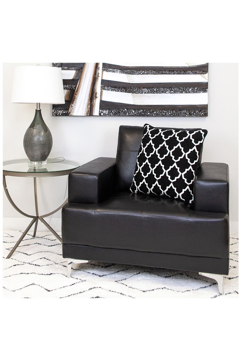 Canita Embroidered Throw Pillow, Alternate, color, BLACK