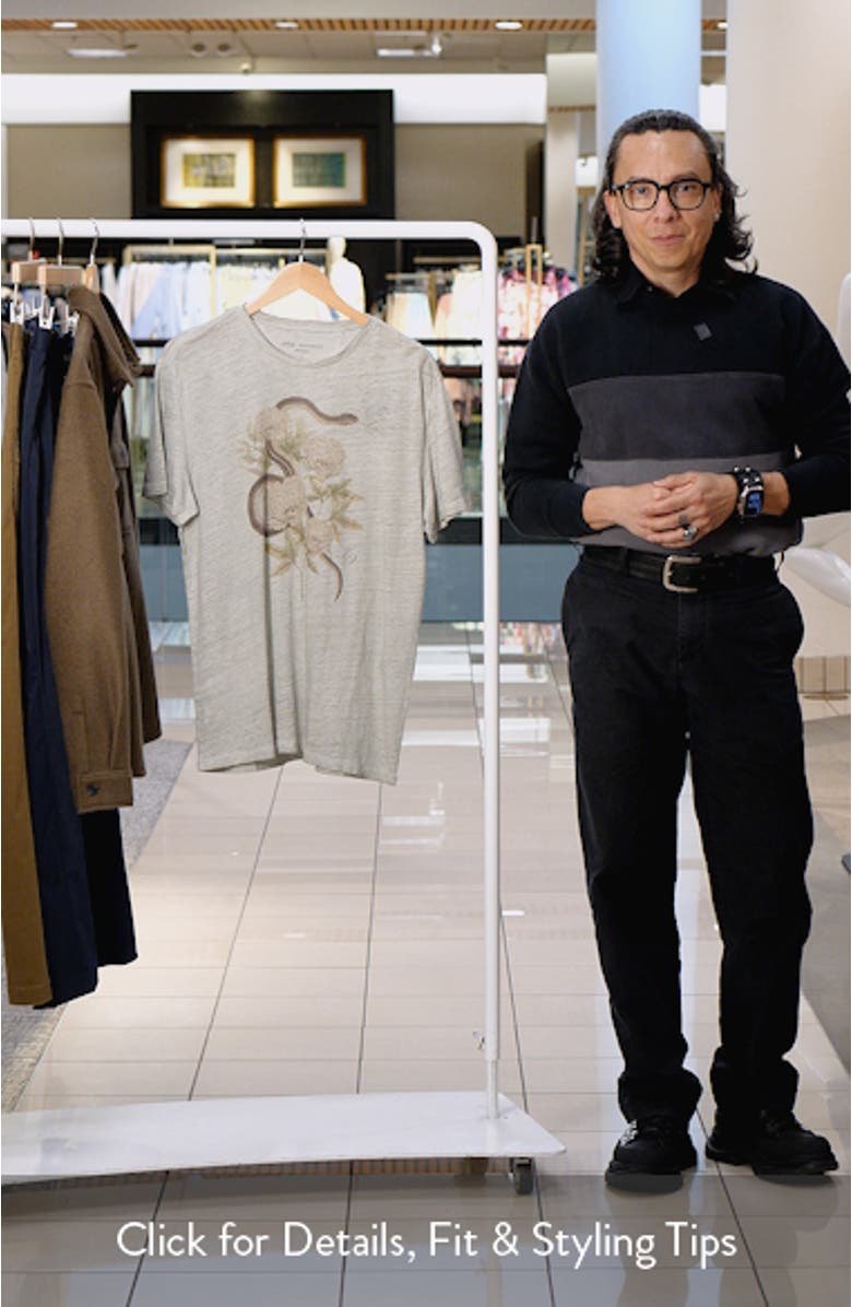 Snake Linen Graphic T-Shirt, sales video thumbnail