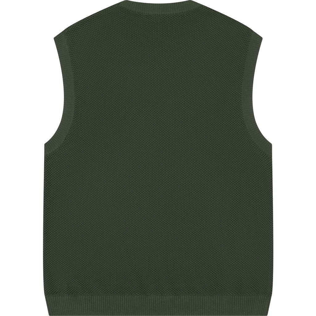 Shop Mavrans Open Stitch Sweater Vest In Green
