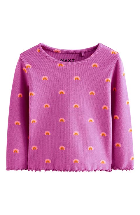 Kids' Rainbow Print Stretch Cotton Rib T-Shirt (Little Kid)