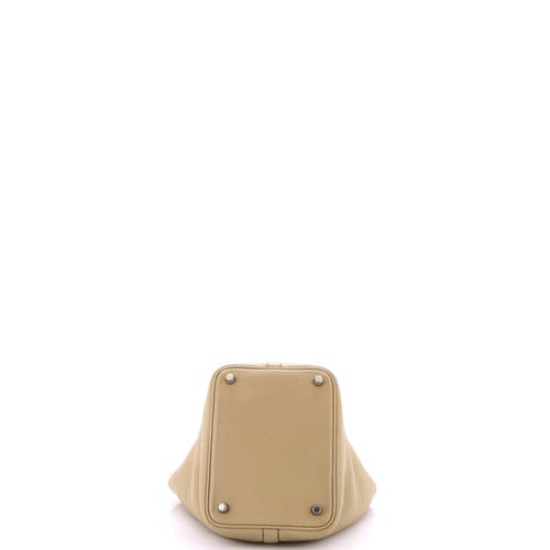 Pre-owned Hermes Hermes Picotin Lock Bag Clemence Pm In Brown