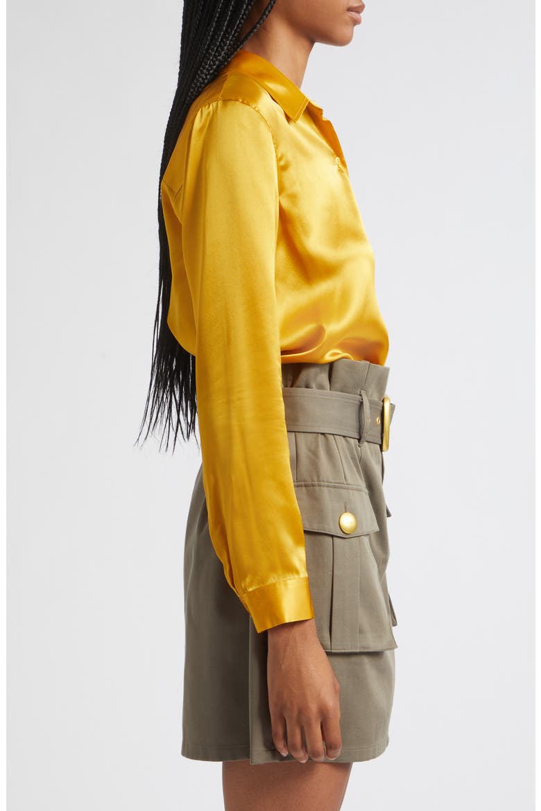 Tyler Silk Blouse, Alternate, color, GOLDEN SPICE