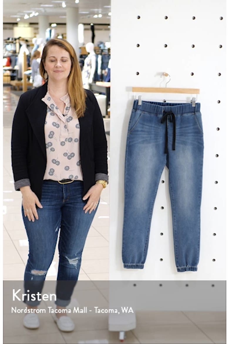 Tie Front Denim Jogger Pants video