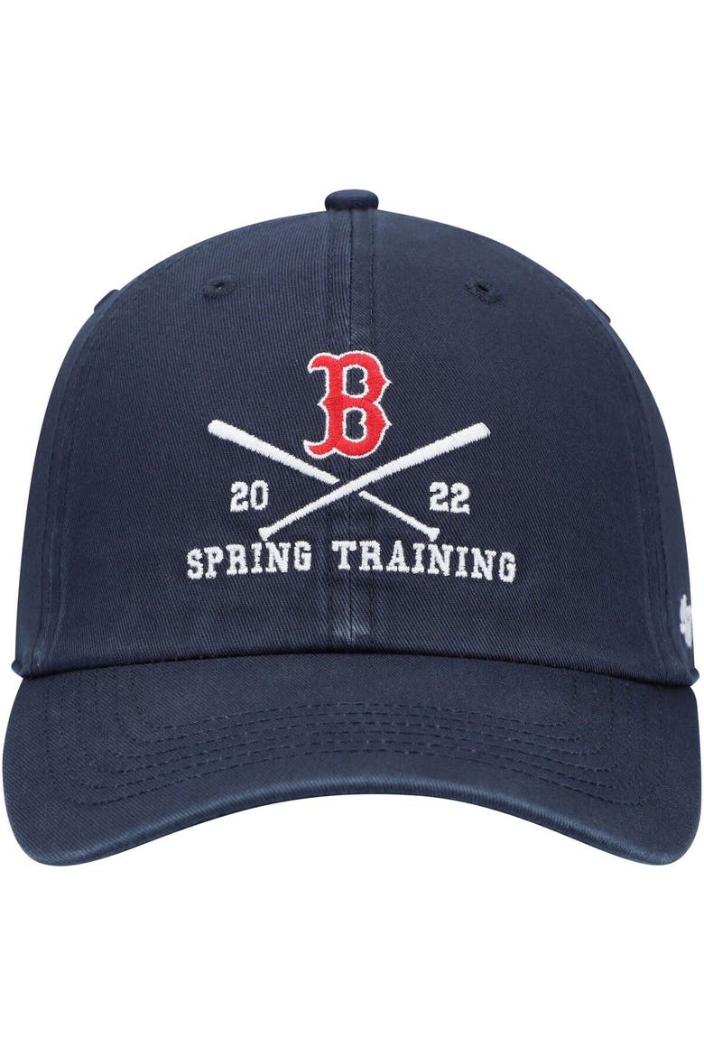 Men's '47 Navy Boston Red Sox 2022 MLB Spring Training Cross Bone Clean Up Adjustable Hat, Alternate, color, Navy
