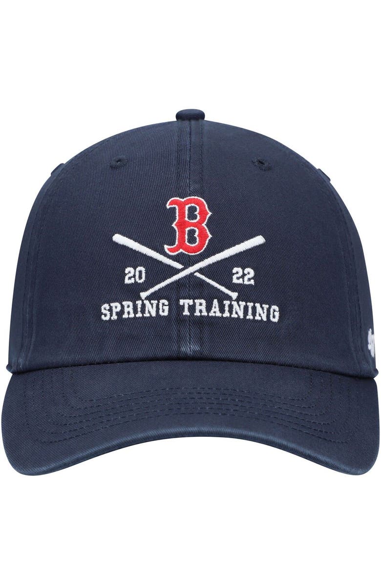 '47 Men's '47 Navy Boston Red Sox 2022 MLB Spring Training Cross Bone Clean Up Adjustable Hat, Alternate, color, 
