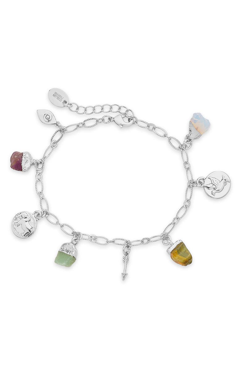 Sterling Forever Multi Charm Bracelet, Main, color,