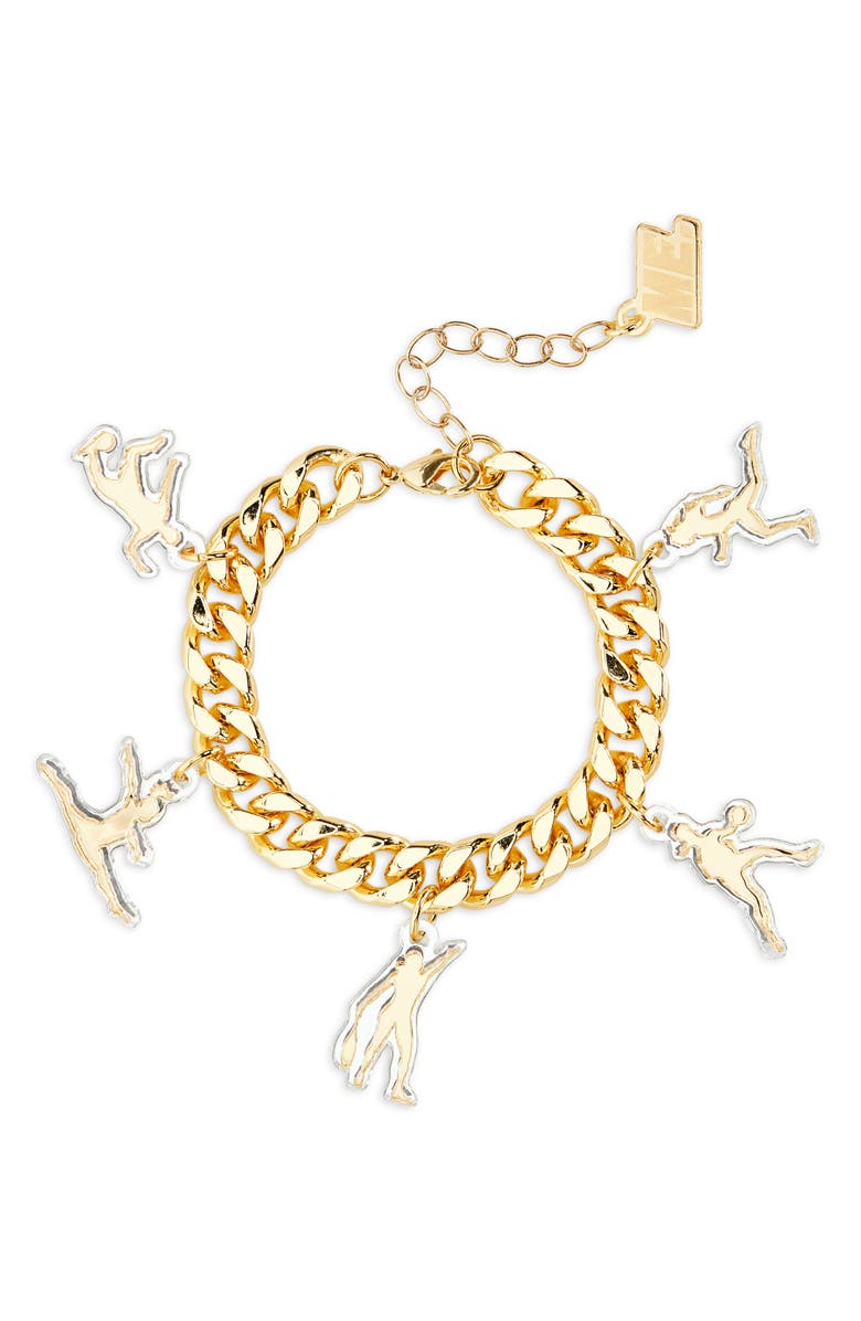 Melody Ehsani Champions Charm Bracelet, Main, color, Gold