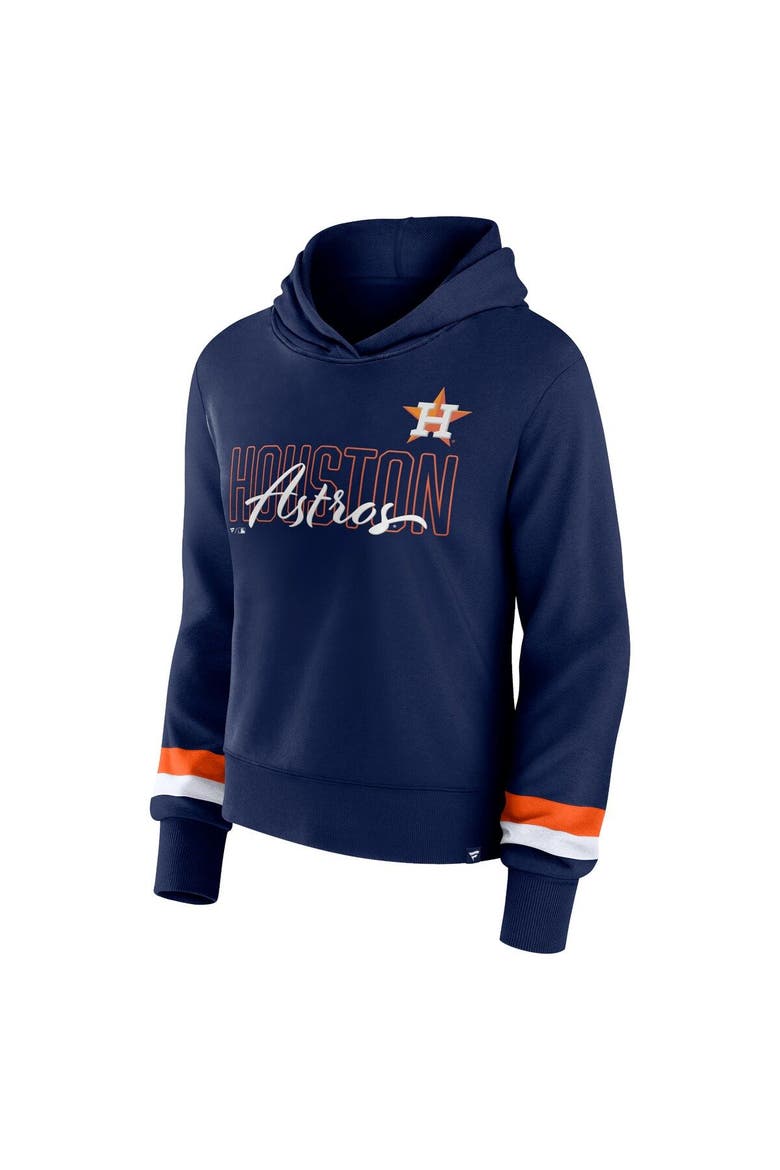 Women's Fanatics Branded  Navy Houston Astros Over Under Pullover Hoodie, Alternate, color, Navy