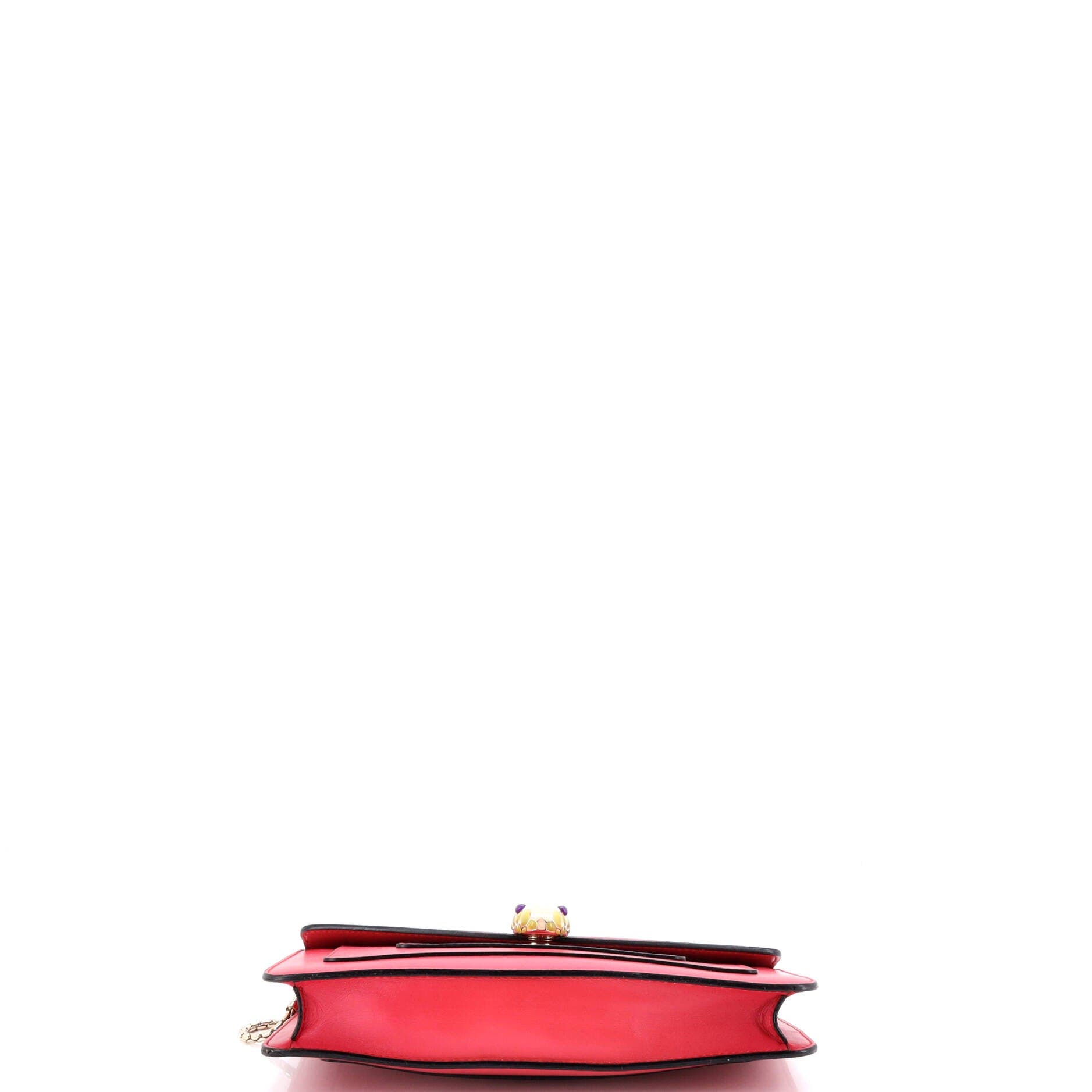 Serpenti Forever Chain Clutch Leather, Alternate, color, Pink