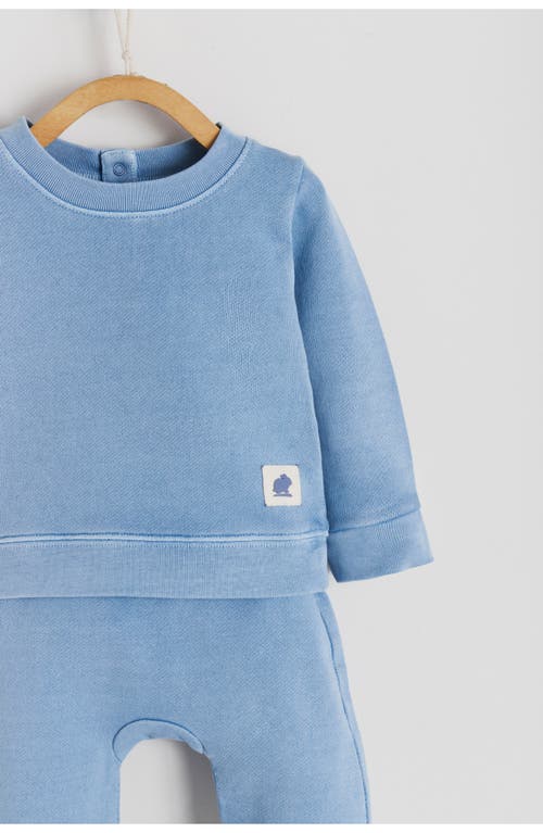Babycottons Essentials Sweatshirt Baby Set In Light Blue