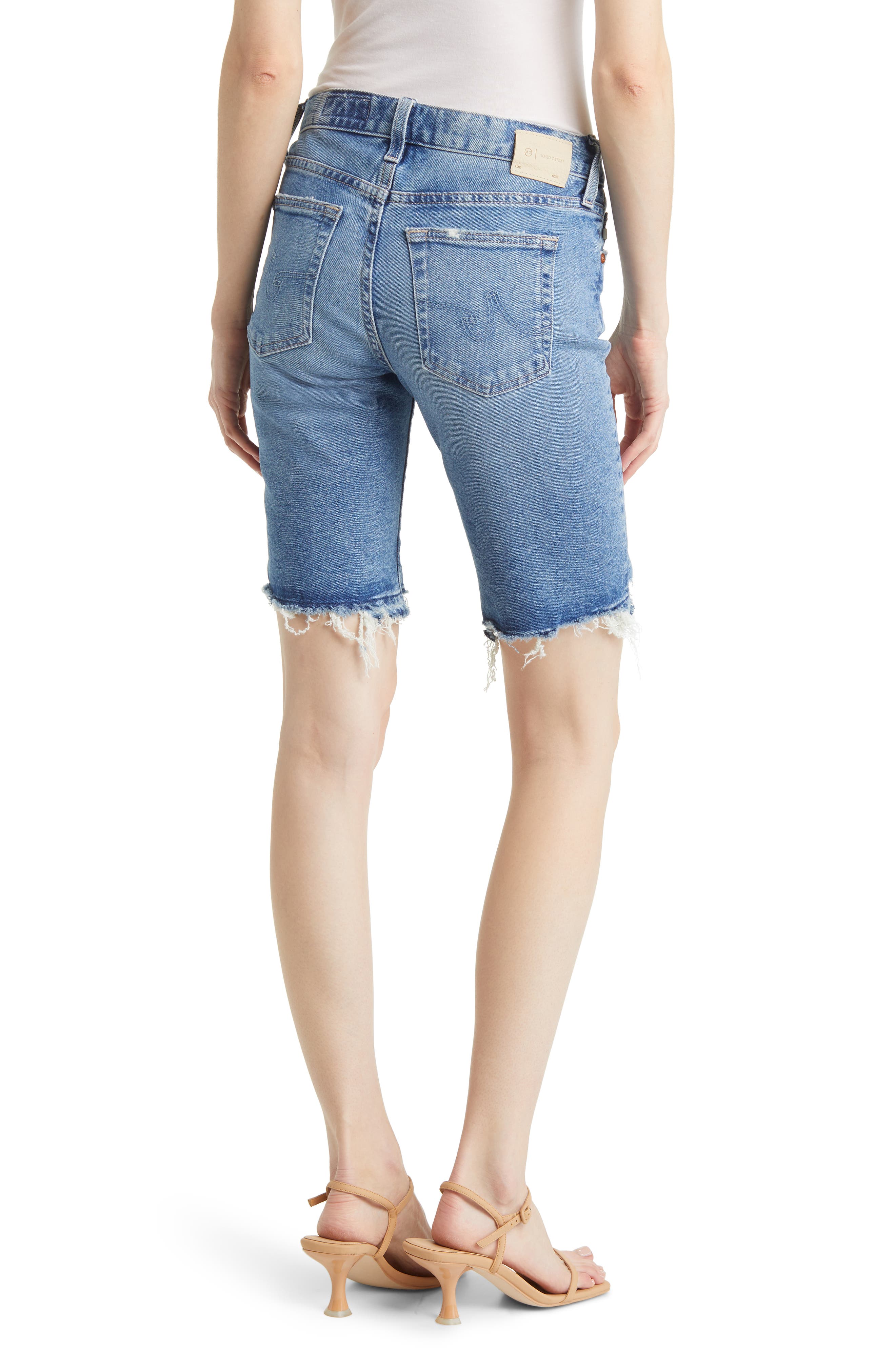 Nikki Ripped Denim Bermuda Shorts - image 2