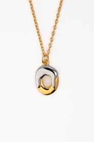 Zynnia Collective Two Tone Bubble Initial Necklace