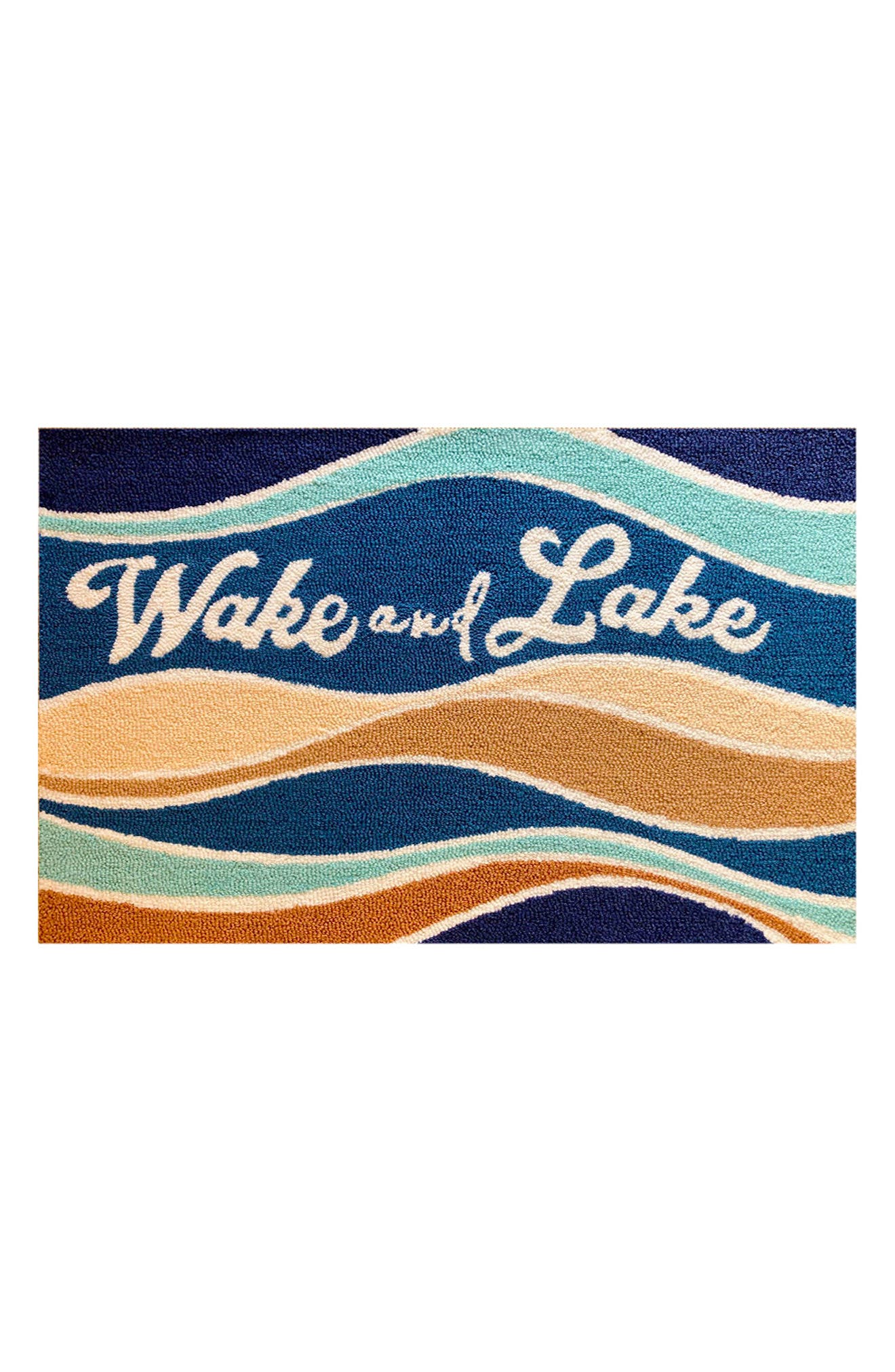 R16 HOME Wake & Lake Blue Doormat