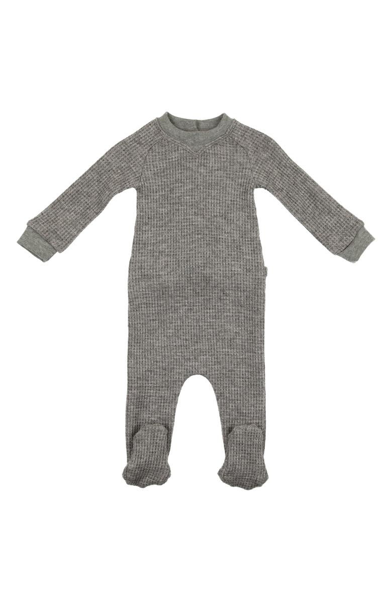 Manière Waffle Knit Footie, Main, color, Grey